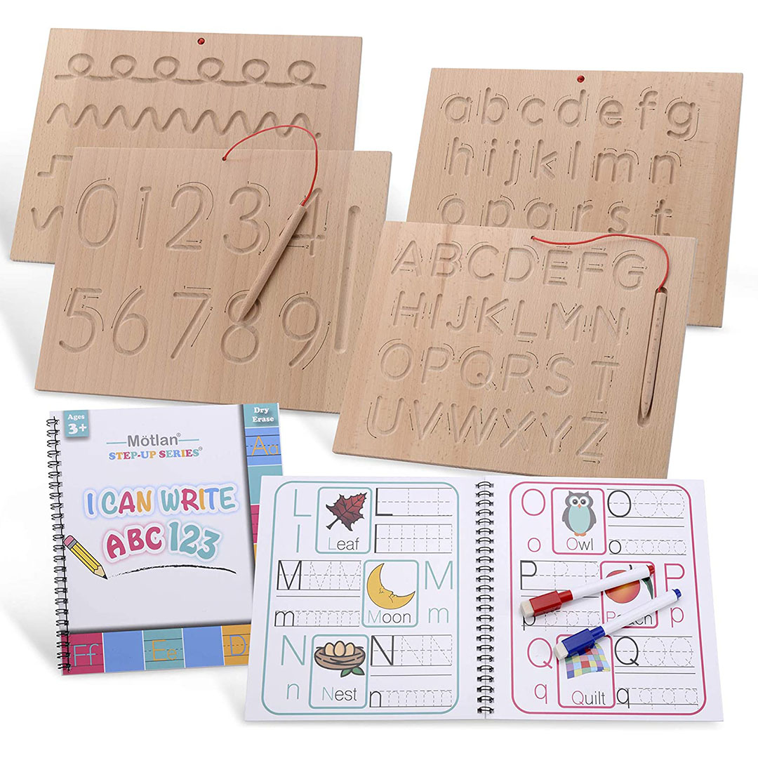 Tabla de rastreo alfanumérico ABC 123 Tablero de escritura Educación temprana Montessori Digital Alfabeto Geometría Enseñanza Ayudas Braille Junta 